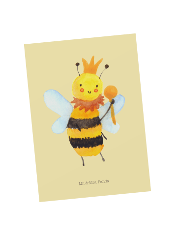 Mr. & Mrs. Panda bildkarte Biene König ohne Spruch in Gelb Pastell