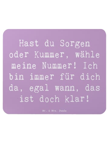 Mr. & Mrs. Panda Mauspad Spruch Trost Nummer mit Spruch in Lavendeltraum