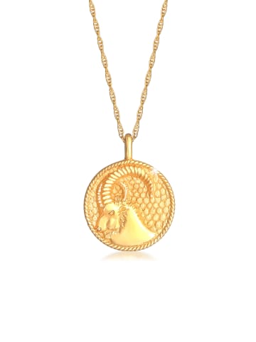 Elli Halskette 925 Sterling Silber Sternzeichen, Sternzeichen - Steinbock in Gold