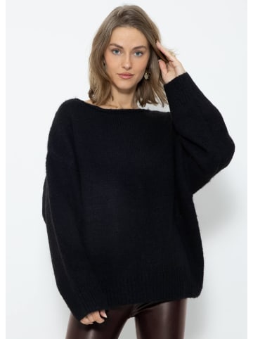 SASSYCLASSY Oversize Strick-Pullover in Schwarz