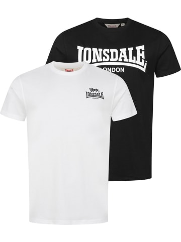 T-Shirt "Yarnbrook T-Shirt Normale Passform Doppelpack" in Schwarz