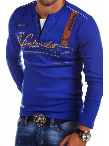 behype Langarmshirt ADVENTURE in blau