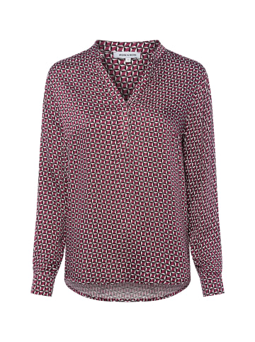 More & More Blusenshirt in bordeaux weiß - 0001