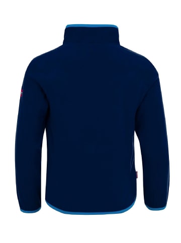 Trollkids Fleece-Pullover "Nordland" in Marineblau / Hellblau