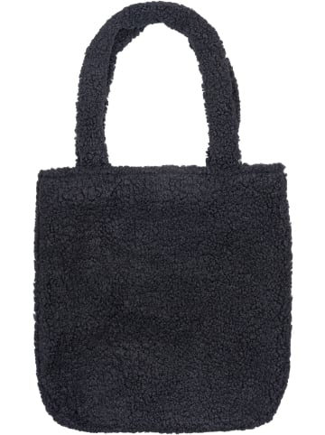 styleBREAKER Teddyfell Schultertasche in Schwarz