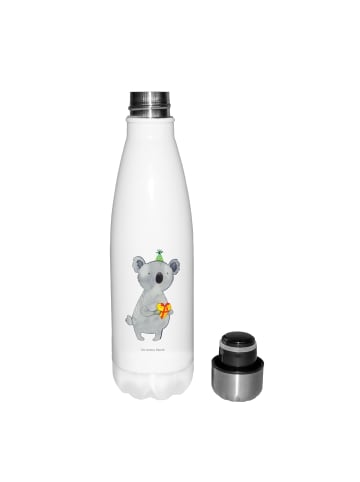 Mr. & Mrs. Panda Wasserflasche Koala Geschenk ohne Spruch in Weiß