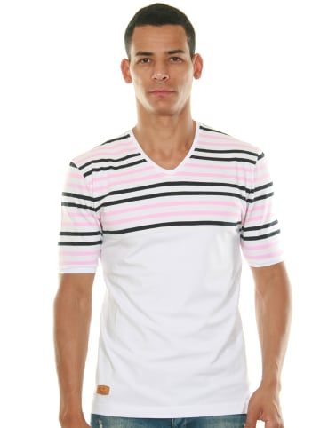 FIOCEO T-Shirt in rosa/weiss