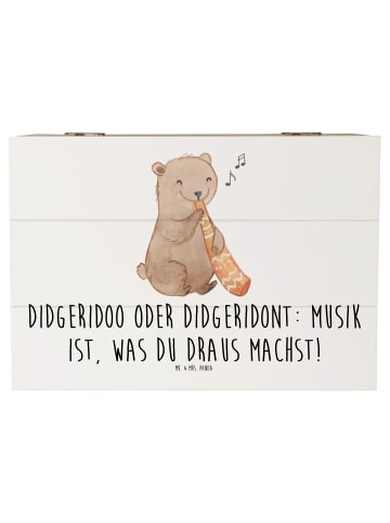 Mr. & Mrs. Panda Geschenkbox Didgeridoo Musik mit Spruch in Weiß