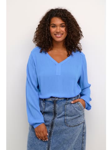 KAFFE curve Langarm-Bluse KCami in Ultramarine