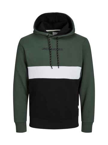 Jack & Jones Hoodie 'Reid Blocking' in grün