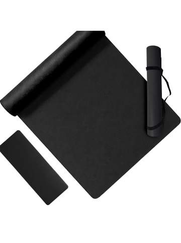 relaxdays Yogamatte in Schwarz - (B)68 x (H)0,5 x (T)183 cm