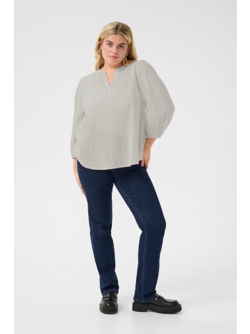 KAFFE curve Langarm-Bluse KCsilla in Elephant Skin