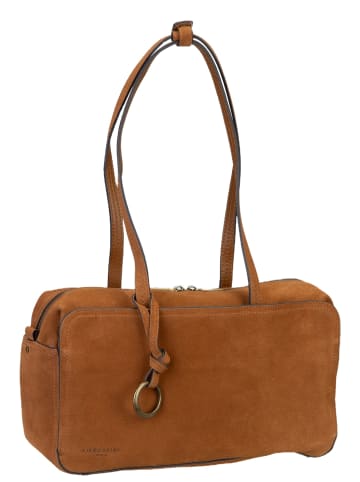 LIEBESKIND BERLIN Handtasche Clarice II Satchel M Hydro Suede in Brown