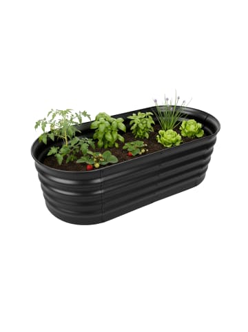 relaxdays Hochbeet in Schwarz - (B)150 x (H)45 x (T)60 cm