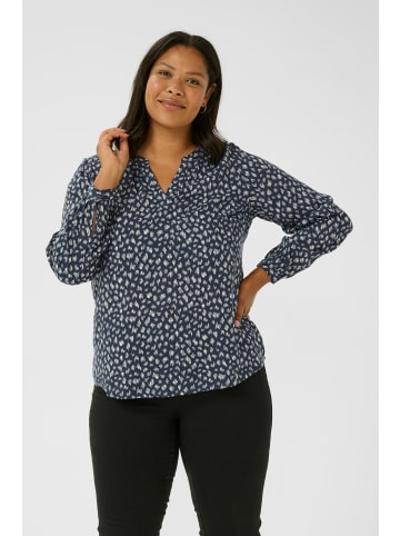 KAFFE curve Langarm-Bluse KCjalu Regular fit in Blue Graphic Dots