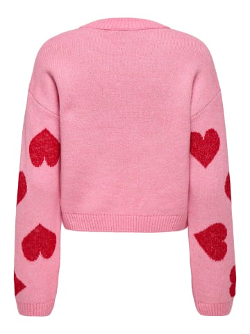 ONLY Pullover 'HAPPIE' Pink