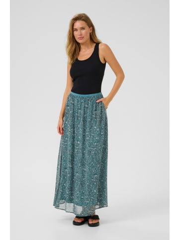 Kaffe Rock KAbella A-shape in Teal/Black/White Graphic