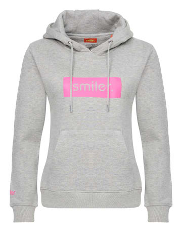 smiler. Kapuzensweatshirt Happy. in grau