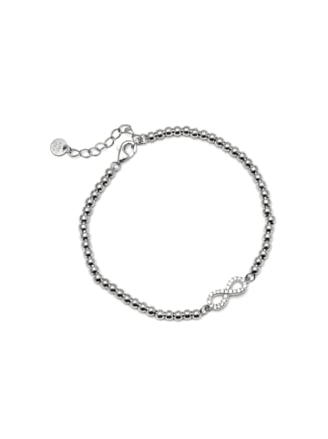 Luxenter Armband aus 925er Feinsilber mit glänzenden Zirkonia-Steinen, rhodiniert – Krom