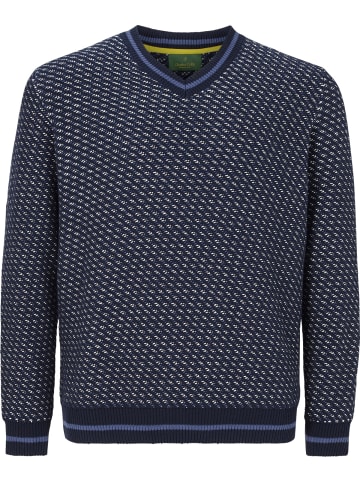 Charles Colby Pullover EARL SHAY in dunkelblau gemustert