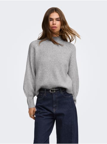ONLY Klassischer ONLY Pullover mit Langarm in Light Grey Melange
