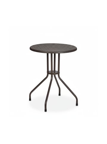 relaxdays Gartentisch in Braun - (H)73 x Ø 60 cm