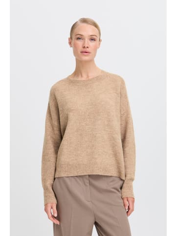 b. young Strickpullover langarm BYMONNA Baggy fit in Walnut Melange
