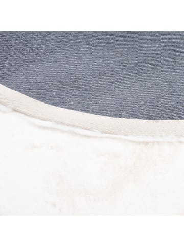 Pergamon Luxus Super Soft Fellteppich Plush Rund in Weiss