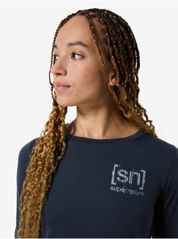 super.natural W ART LOGO BIO J LS in blau