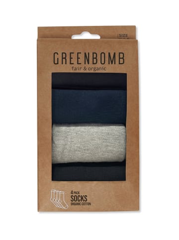 GreenBomb 4x Socks Basic in Mix