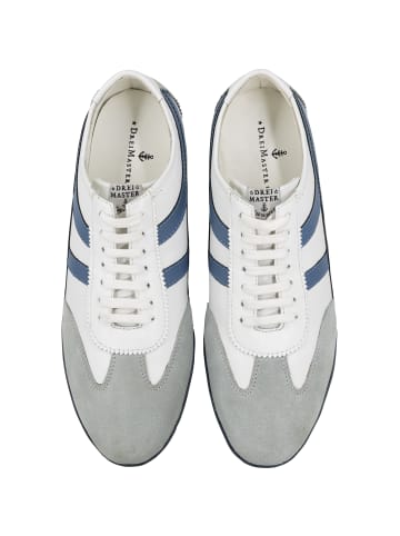 DreiMaster Maritim Sneakers Aus Leder in Weiss Blau