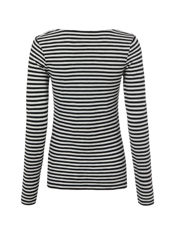 Marc O'Polo Langarmshirt in schwarz weiß