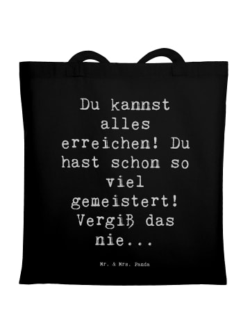 Mr. & Mrs. Panda Tasche Spruch Selbstvertrauen stärken mit Spruch in Schwarz