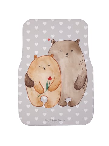 Mr. & Mrs. Panda Autoteppich Bären Liebe ohne Spruch in Grau Pastell