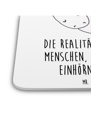 Mr. & Mrs. Panda Gläseruntersetzer Einhorn Nacht mit Spruch in Weiß