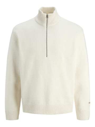 Jack & Jones Pullover JORNORREBRO KNIT HALF ZIP in Weiß