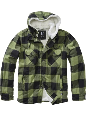 Brandit Jacke "Lumber Jacket Hooded" in Grün