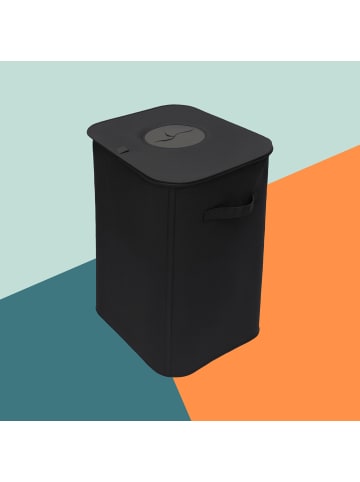 relaxdays Pfandflaschen-Sammelbehälter in Schwarz - 100 l