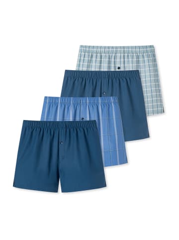 Schiesser Boxer Web in weiß, blau