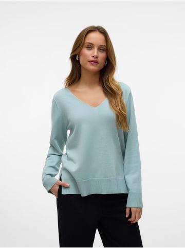 Vero Moda Strickpullover loose fit V-Ausschnitt Langarm in Grau