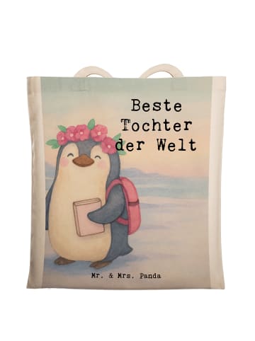 Mr. & Mrs. Panda Schultertasche Pinguin Beste Tochter der Welt D... in Weiß