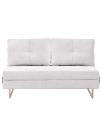 Beliani Schlafsofa JERSLEV in Weiß/Braun - (W) 150 x (H) 87 x (L) 84 cm