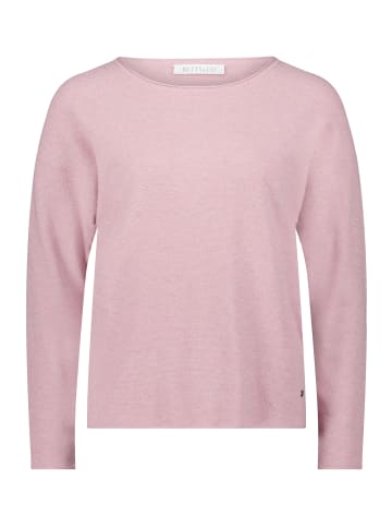 BETTY & CO Strickpullover mit Rundhalsausschnitt in Rose Melange