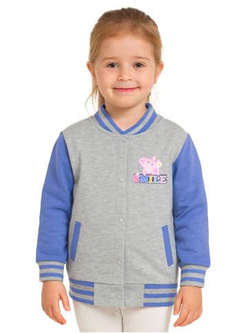 Peppa Pig Peppa Wutz Collegejacke - Friends Forever Baseball Retro in grau