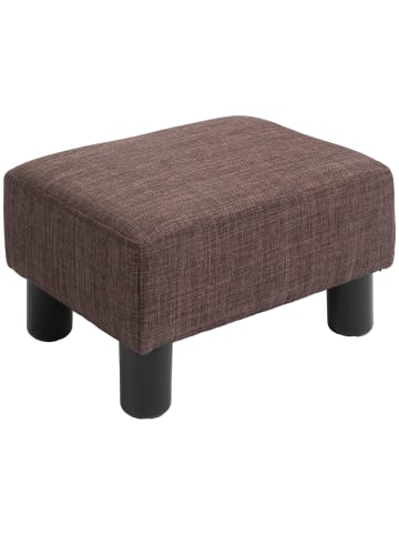 HOMCOM Fußhocker-L40 x B30 x H24 cm-Braun