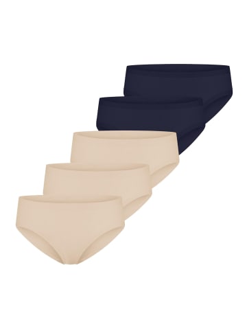 Schiesser Slip Invisible Cotton in Beige / dunkelblau