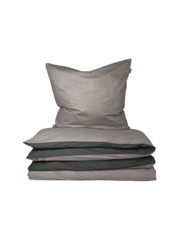 Schiesser Renforcé Bettwäscheset Doubleface in Grau-Schwarz