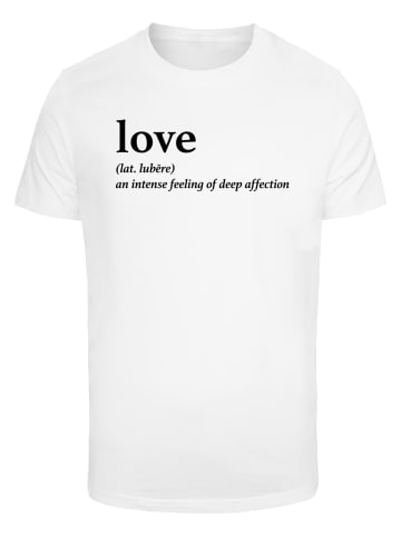 Mister Tee Mister Tee Damen Love Definition T-Shirt Round Neck in white
