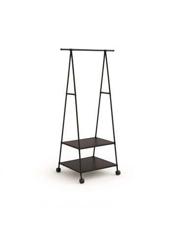 relaxdays Kleiderständer in Schwarz - (B)55 x (H)160 x (T)42 cm