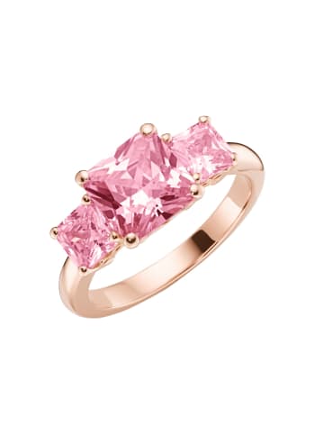 Giorgio Martello Milano Ring Mit Rosa Zirkonia Steinen, Rosé Vergoldet in Rosa